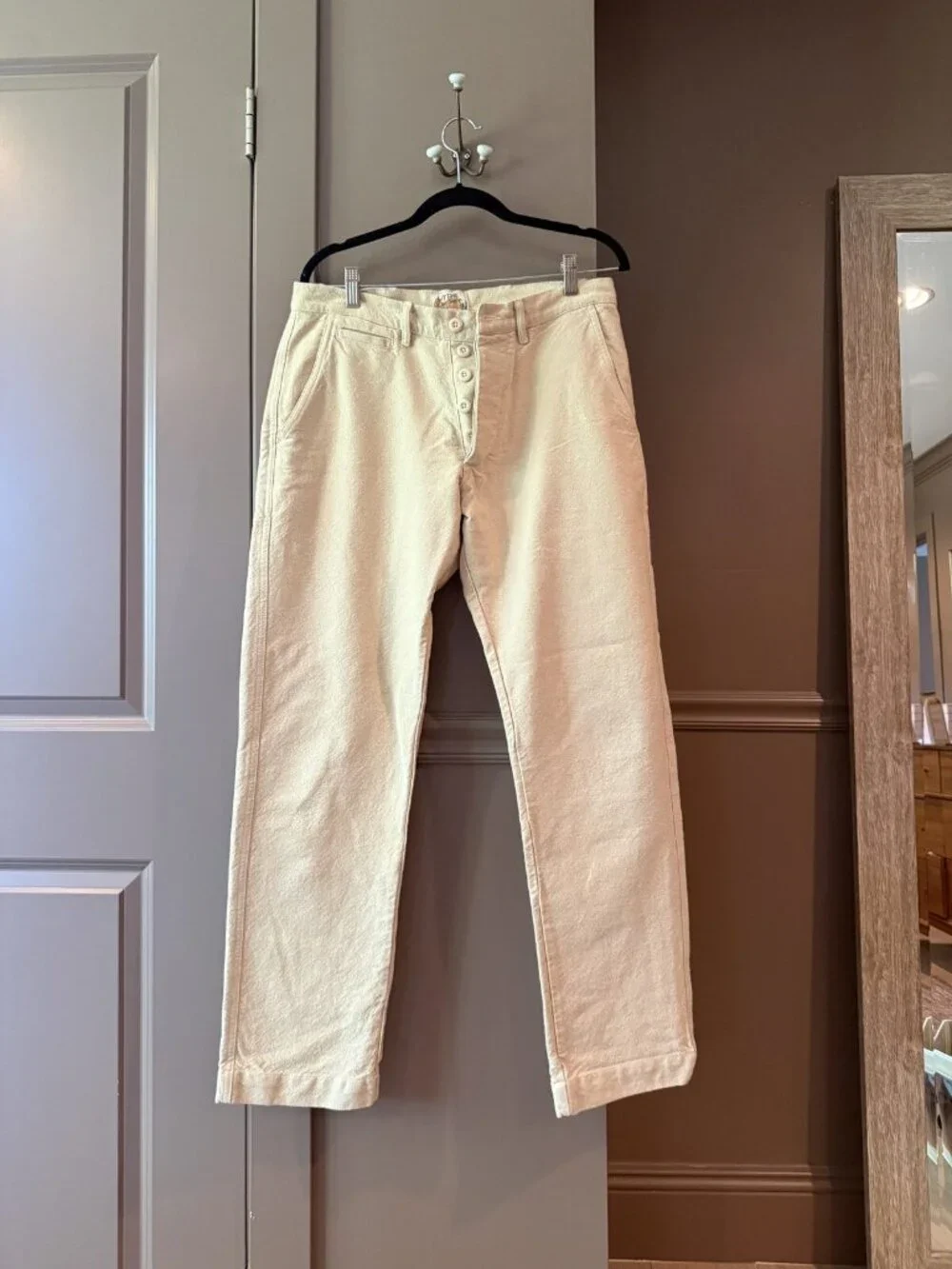 Wythe Sportswear Tan Button-Fly Chino Trousers Men's 32x32
